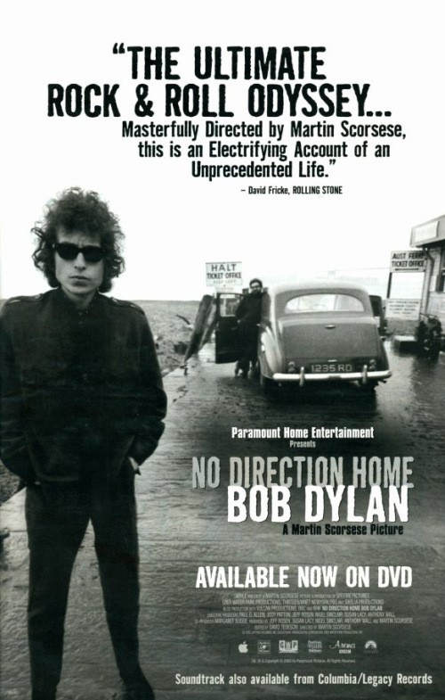 Кроме трейлера фильма Техно-страх, есть описание Нет пути назад: Боб Дилан.