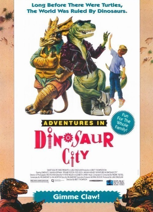Кроме трейлера фильма Забавные приключения Дика и Джейн, есть описание Приключения в городе динозавров.