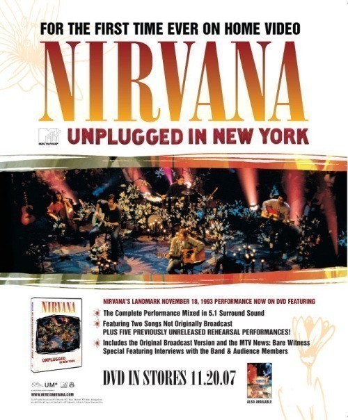 Кроме трейлера фильма Без пощады, есть описание Nirvana - MTV Unplugged in New York 1993.