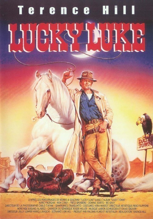 Кроме трейлера фильма Что случилось, тигровая лилия?, есть описание Счастливчик Люк.