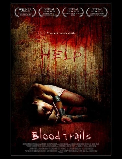 Кроме трейлера фильма Любовь и смерть в Сансет - мотеле, есть описание Кровавый след.