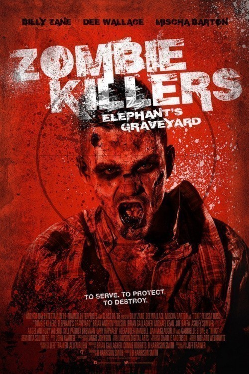 Кроме трейлера фильма Wer furchtet sich vorm schwarzen Mann, есть описание Убийцы зомби: Кладбище слонов.