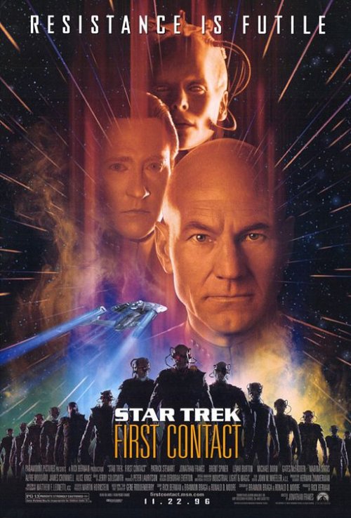 Кроме трейлера фильма Захват поезда Пелэм 1-2-3, есть описание Звездный путь: Первый контакт.