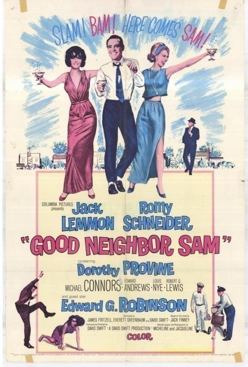 Кроме трейлера фильма Among Those Present, есть описание Хороший сосед Сэм.